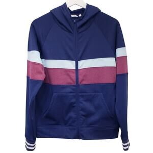 COTOPAXI Bandera Crew Full Zip Hoodie Jacket Blue Burgundy Women's Small ~ EUC